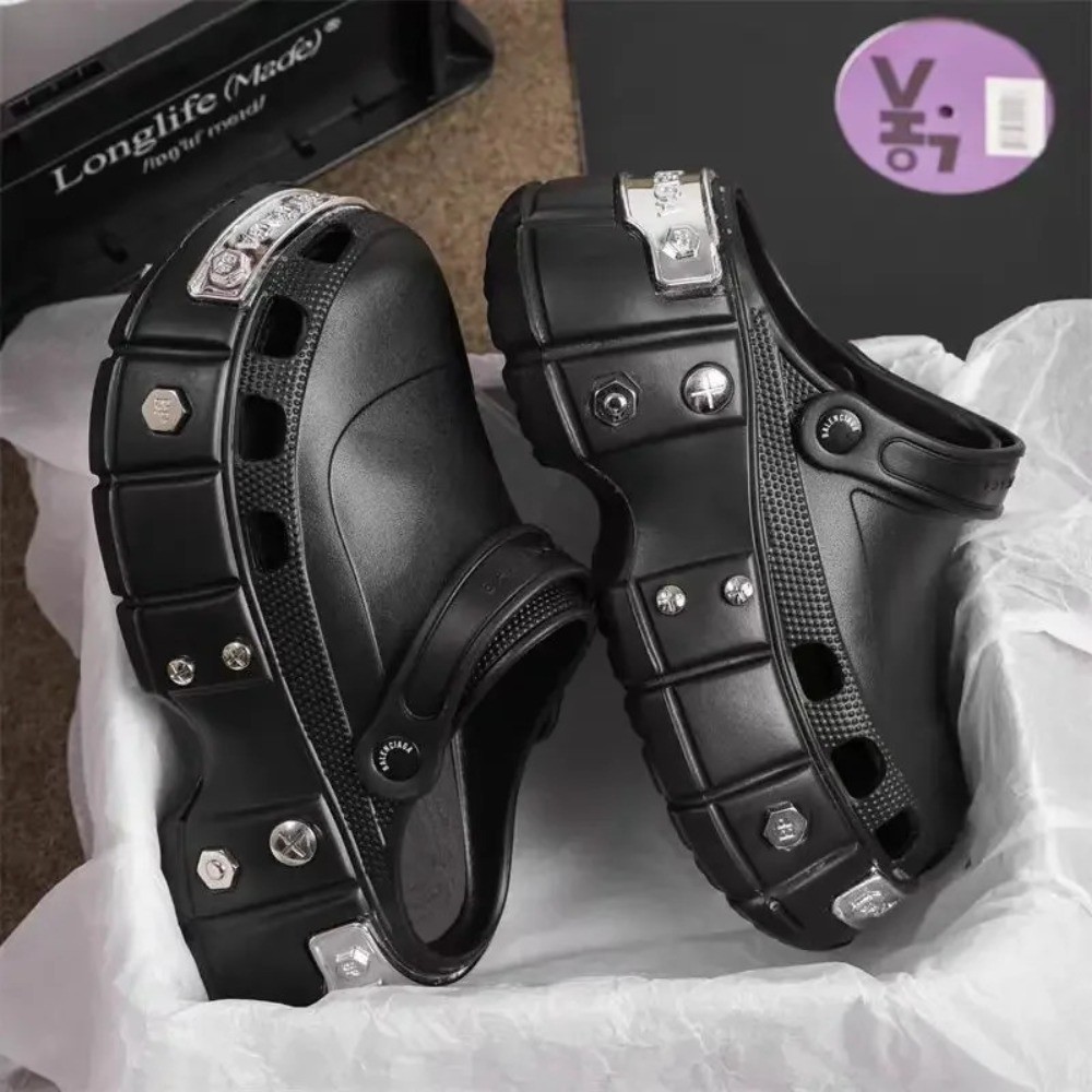 Thick Bottom Head Cover Sandals Men's Fashion Outdoor Heightening Flat Slippers
