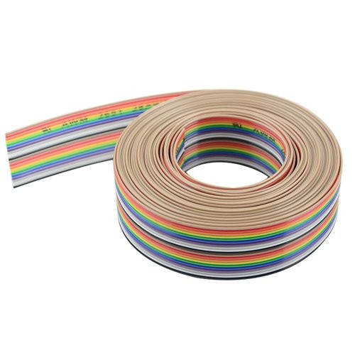 XINGYHENG 20Pin Wire Rainbow Color Flat Ribbon IDC Cable(16ft/5m rainbow