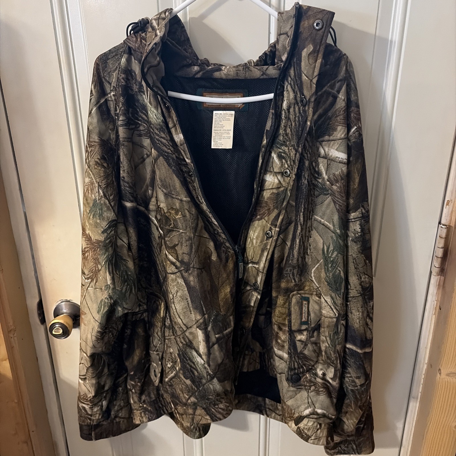 Remington Camo Coat Xxl Men’s With Hood Zip And Snaps