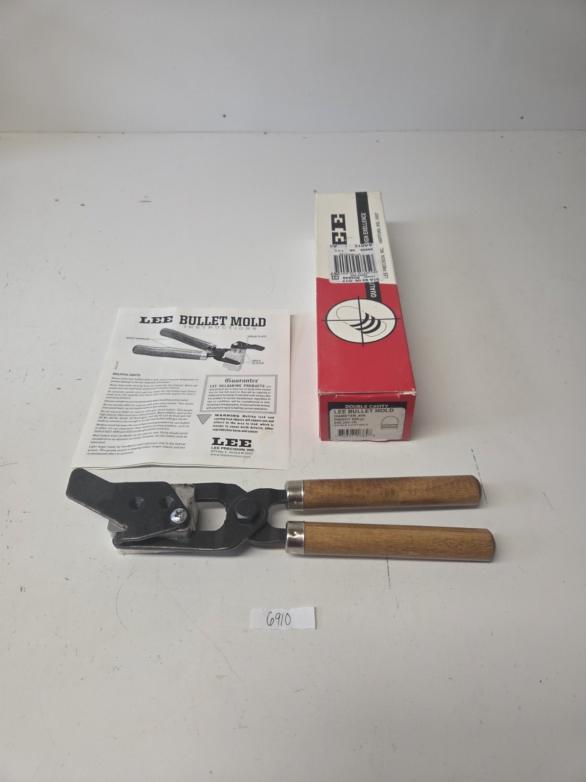 Lee .456dia 220gr RN Double Cavity Bullet Mold In Box (90384)