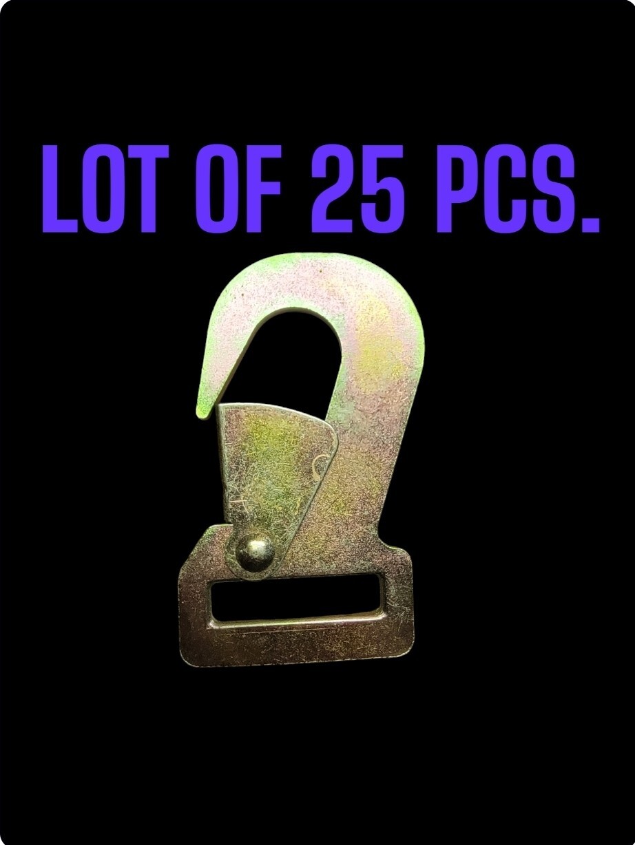 2" Flat Snap Hook Heavy Duty Steel Short Neck LOT OF 25 PIECES - NEW BULK