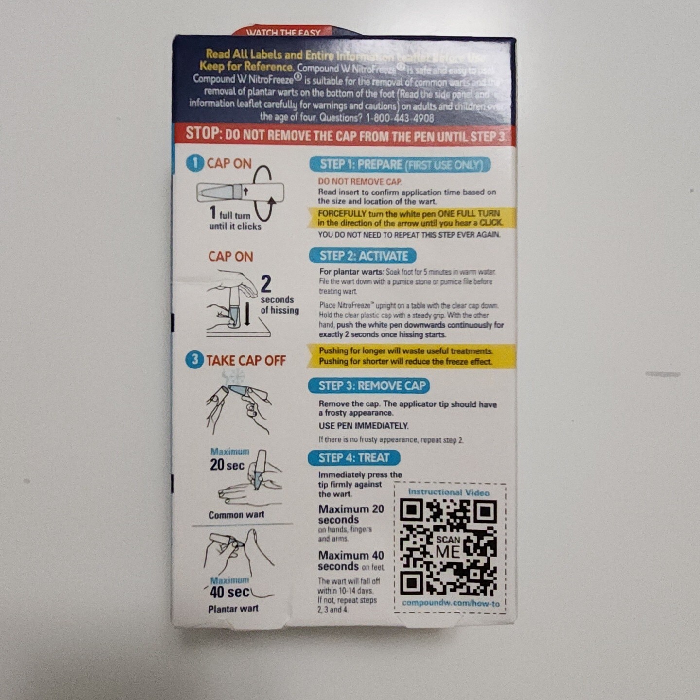 Compound W Nitro freeze Wart Remover, Maximum Freeze 6 Applications Exp 2025+