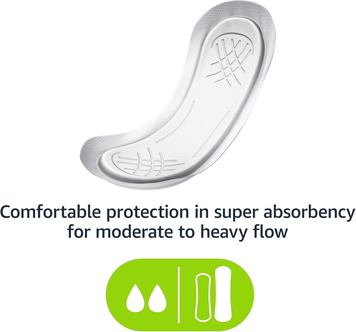 Maxi Pads for Periods- Thick, Super Absorbency, Unscented, 48 Count, 1 Pack