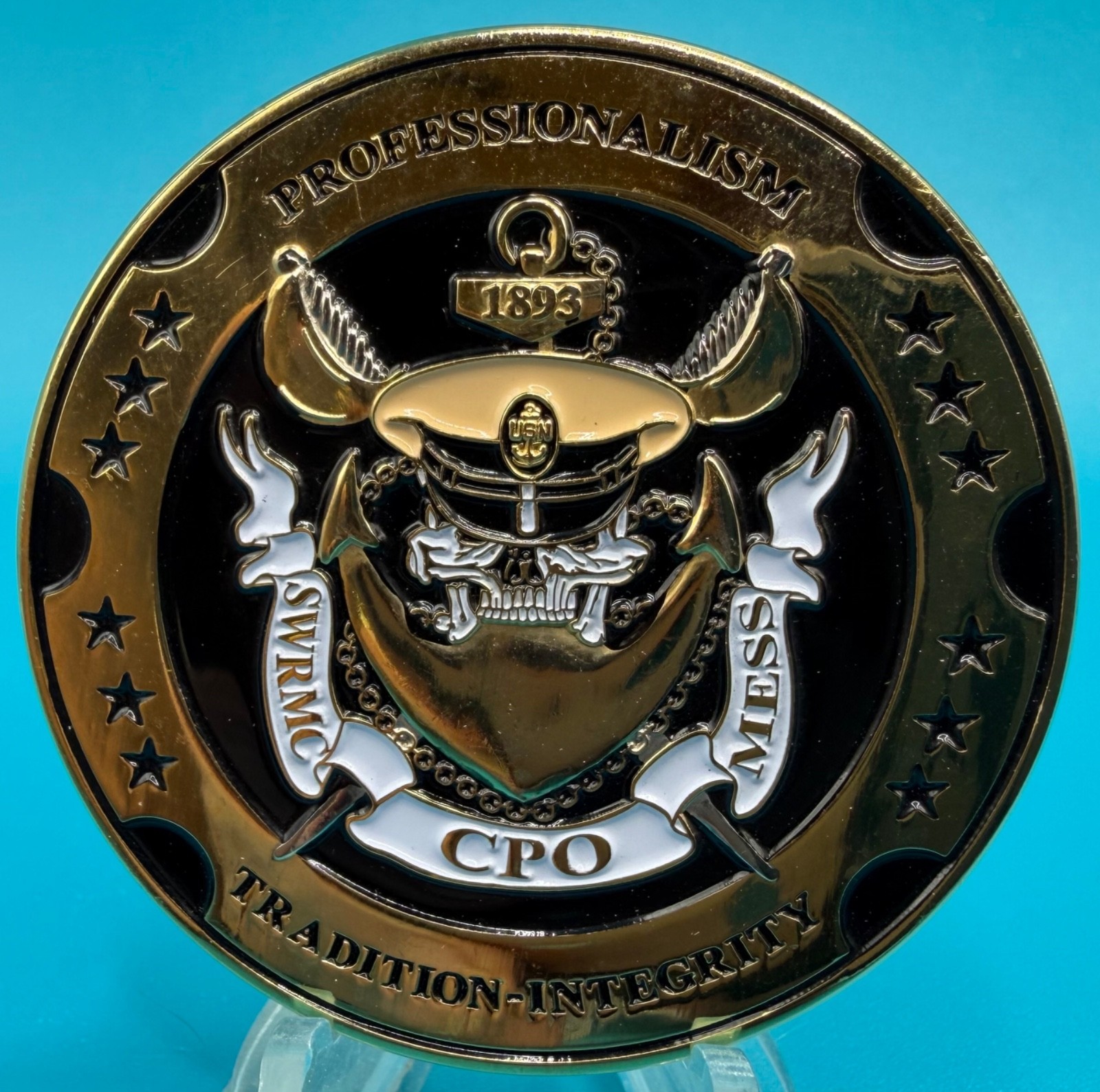 USN SWRMC San Diego, California CPO Chief's Mess HTF Military Challenge Coin