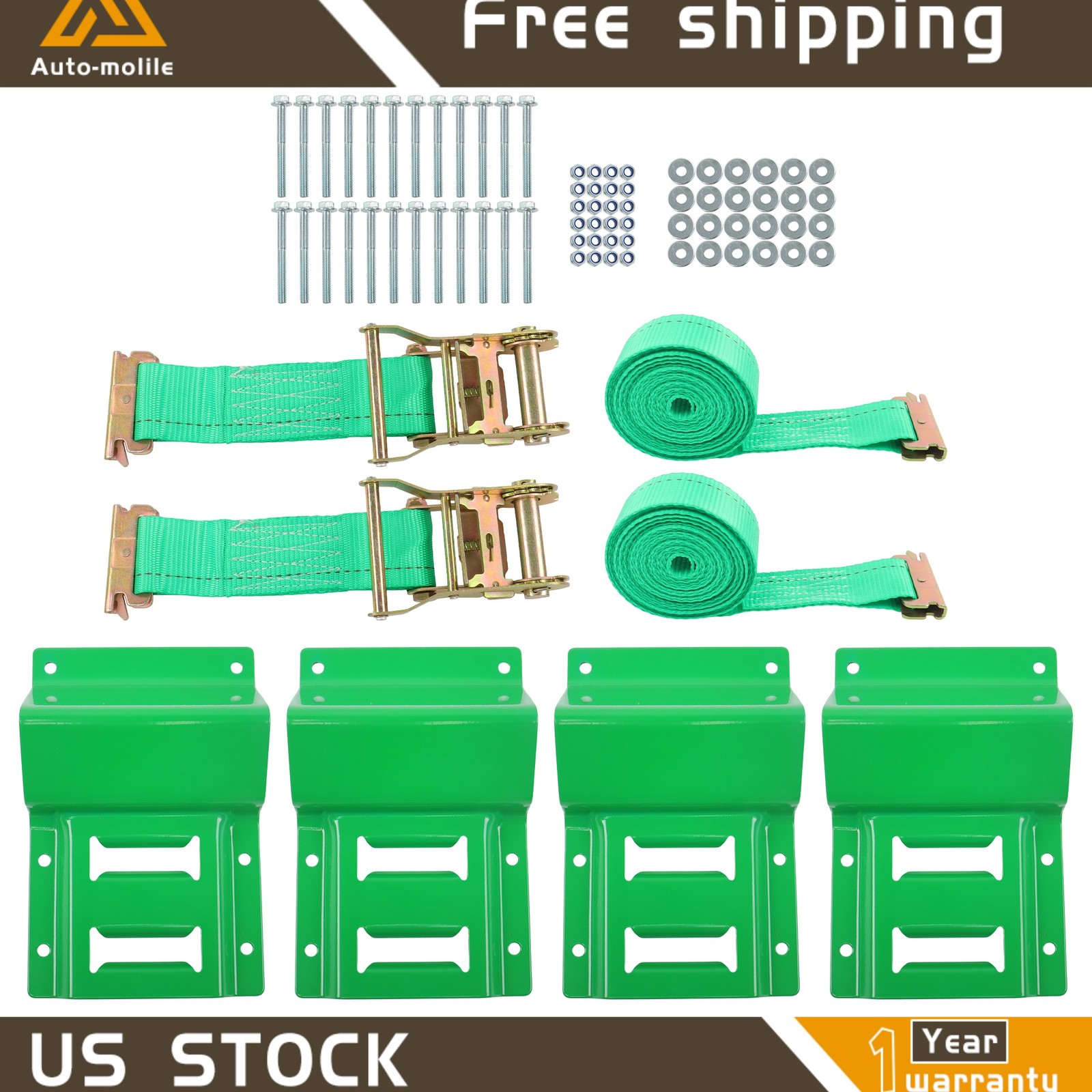 High Quality Secure Cargo Durable E Track Wheel Chock Tie Down Kit Heavy Duty