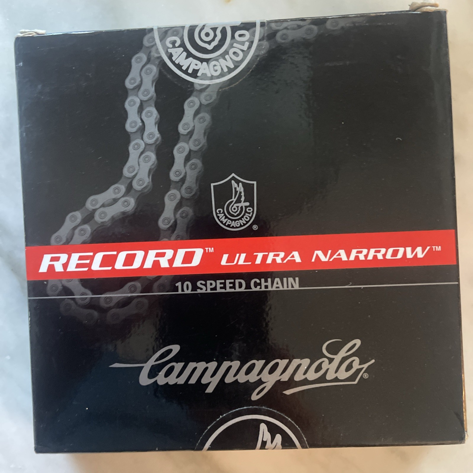New-Old-Stock CAMPAGNOLO RECORD Ultra Narrow Chain • 10-Speed.      (FSW)
