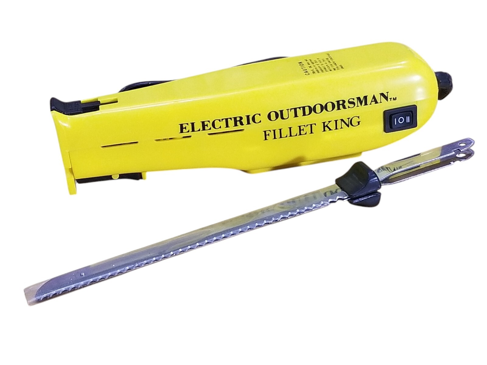 Electric Outdoorsman Fillet King 2-Speed Fishing Knife Jimmy Houston 110V Yellow