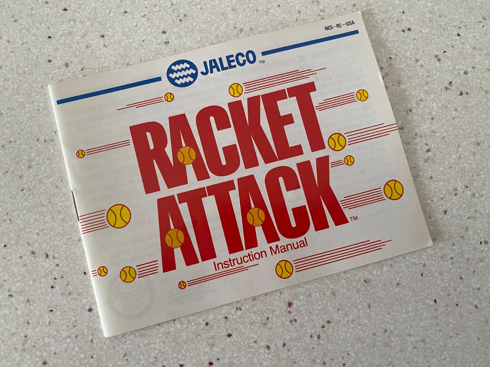 Jalesco’s  Racket Attack for the Nintendo NES Manual ONLY - Excellent Condition