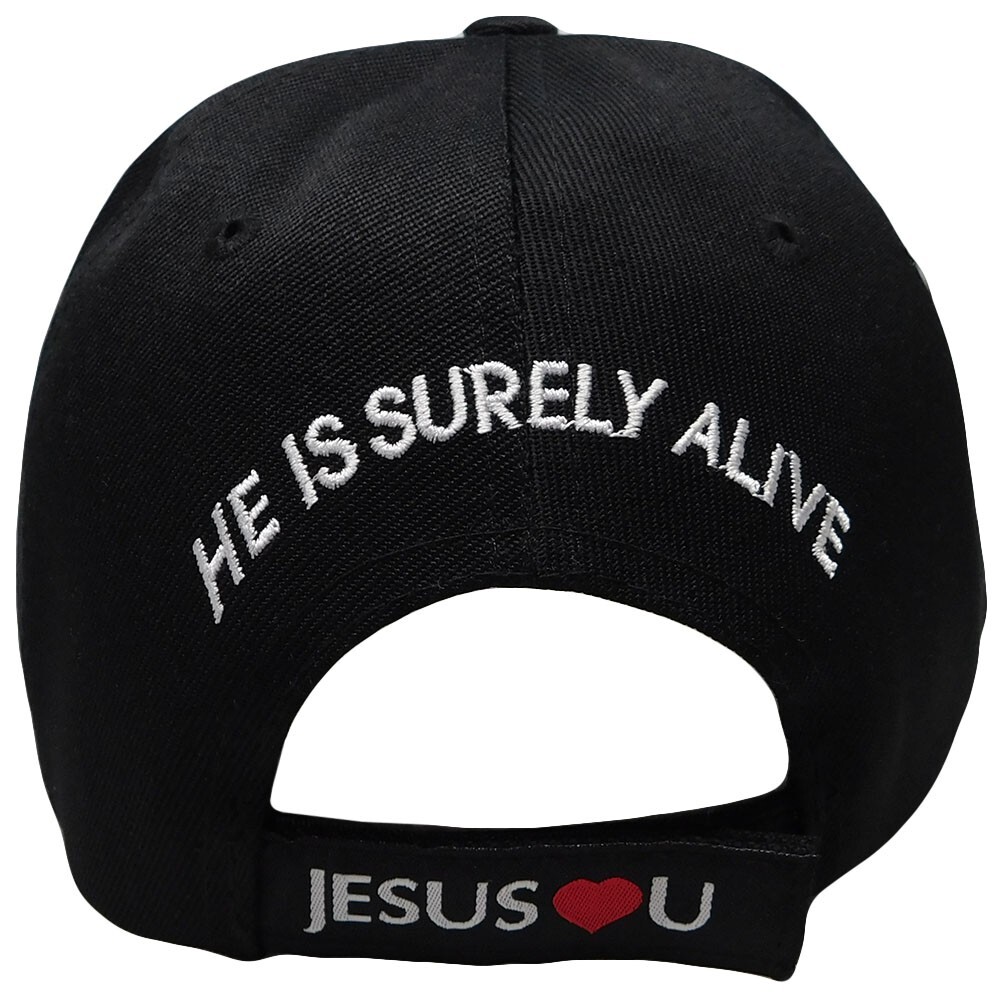 God's Not Dead Hat Ball Cap I Love Heart Jesus Black Christian Cross