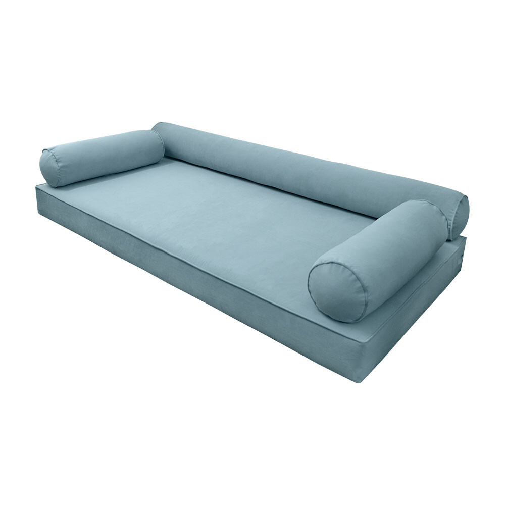 |SLIPCOVER ONLY| V6 Velvet Indoor Daybed Mattress Pillow Pipe Trim Full AD355