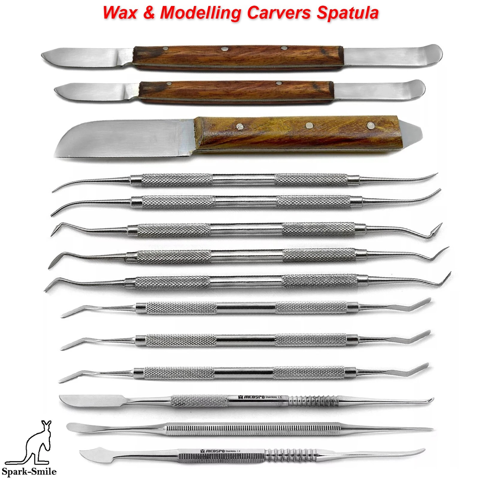 Wax & Modelling Carvers Alginate Plaster Spatula Dental Laboratory Instruments