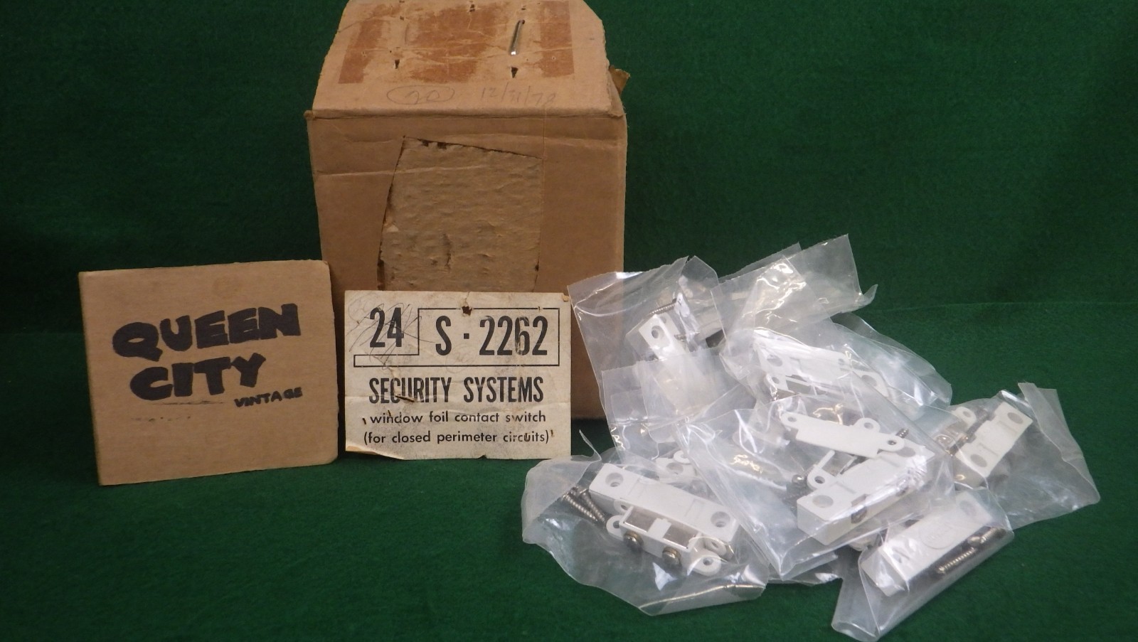 Lot of 15 NOS Vintage Nutone/Ademco Alarm Contacts For Window Foil System S-2262