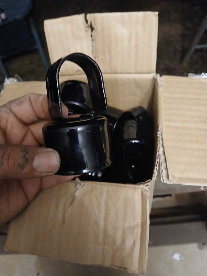 Black Chain Link Fence Loop Caps | 1 5/8" x 1 5/8" Pack of 10