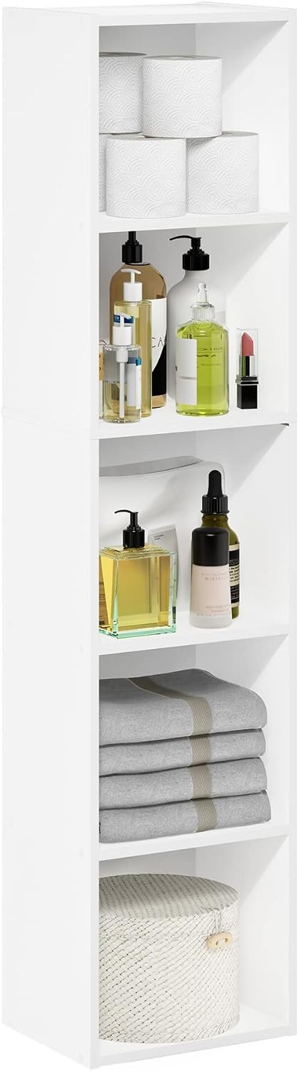 PASIR Book Shelf 5-Tier Modern Bookshelf Open Shelves Bookcase 9 x 12 x 52