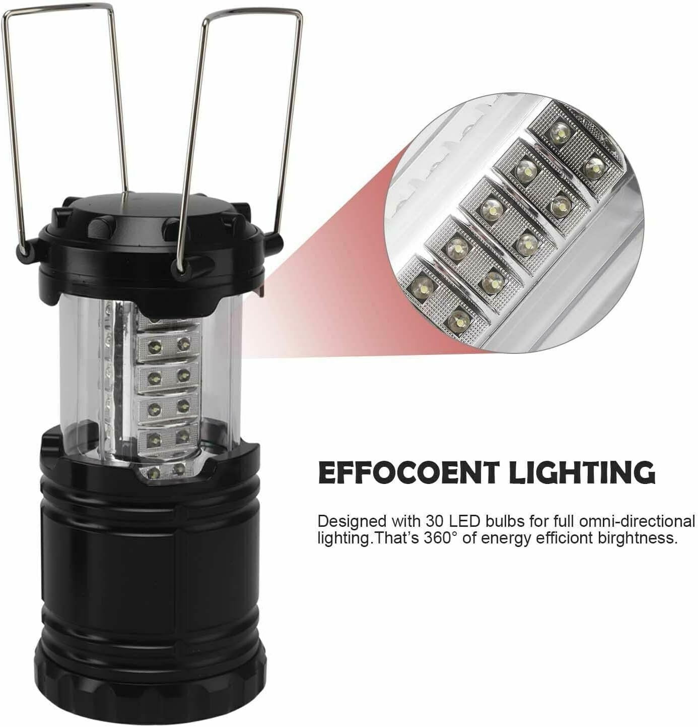 2pcs LED Camping Lantern Collapsible Portable LED Lanterns, Battery Powered E...