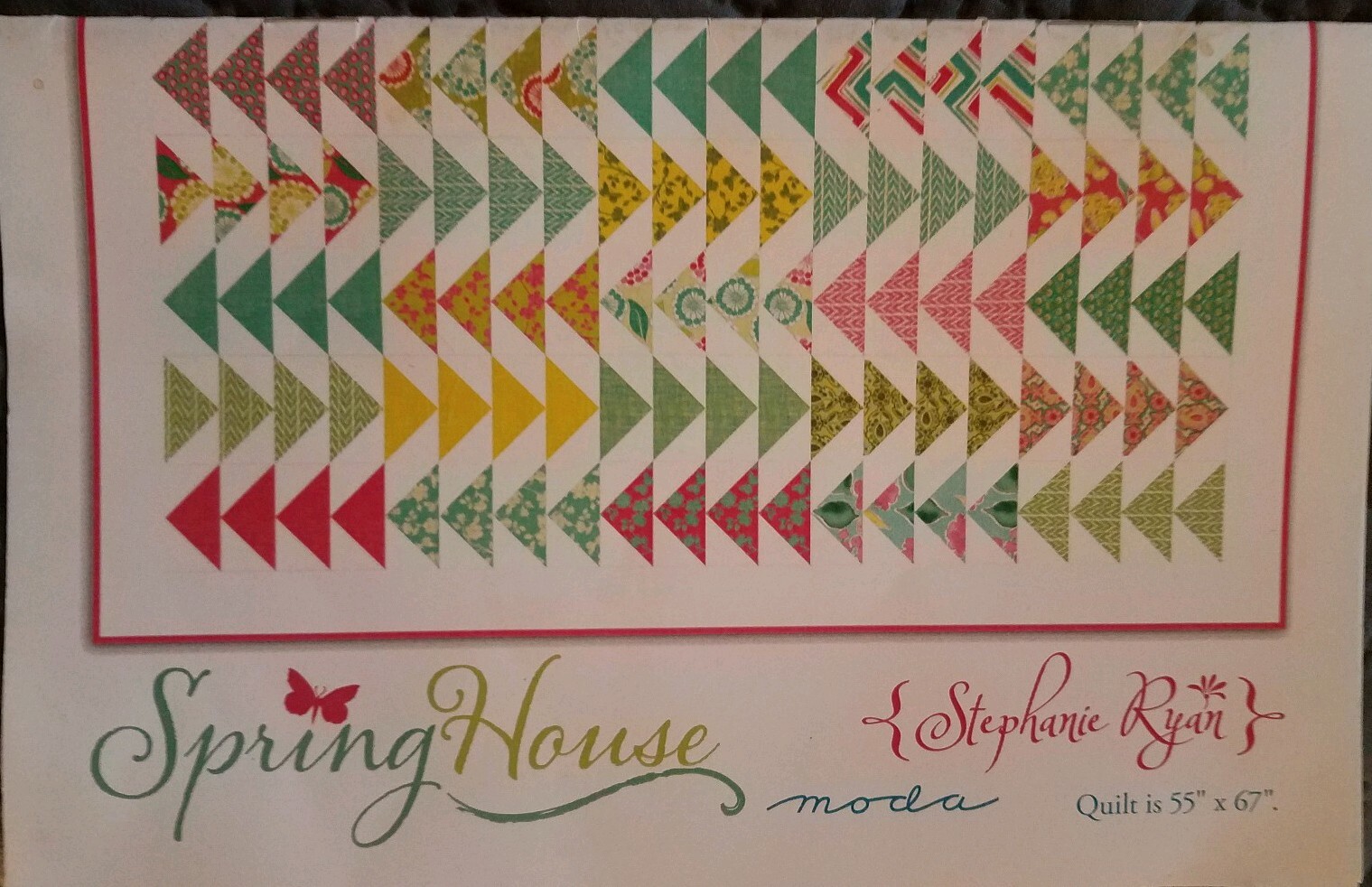 Springhouse quilt pattern project sheet