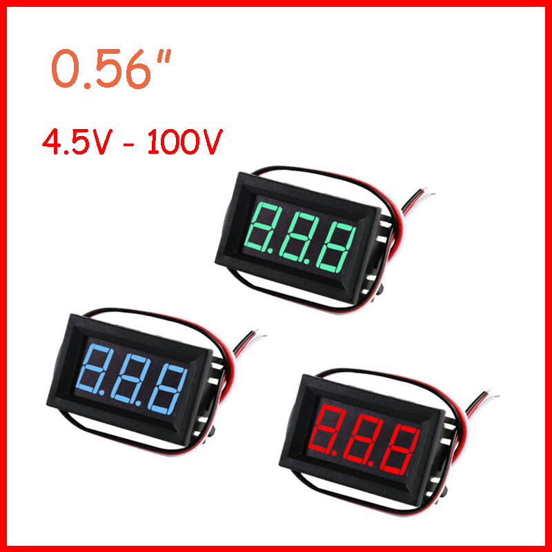 Mini Voltmeter Tester LED Digital Display Voltage Meter Car 0.56" DC 4.5V - 100V