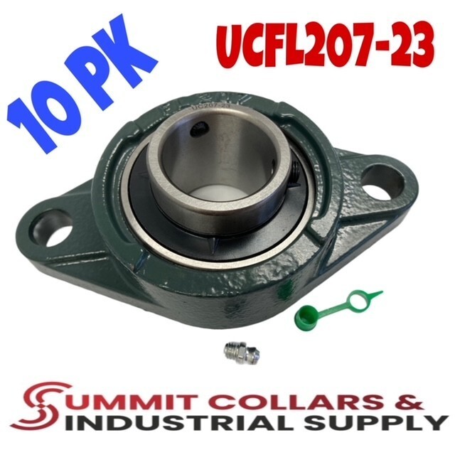 UCFL207-23, 1-7/16" Two Bolt Flange Bearing, VF2S-223, F2B-SC-107, SFT-23 (10PK)