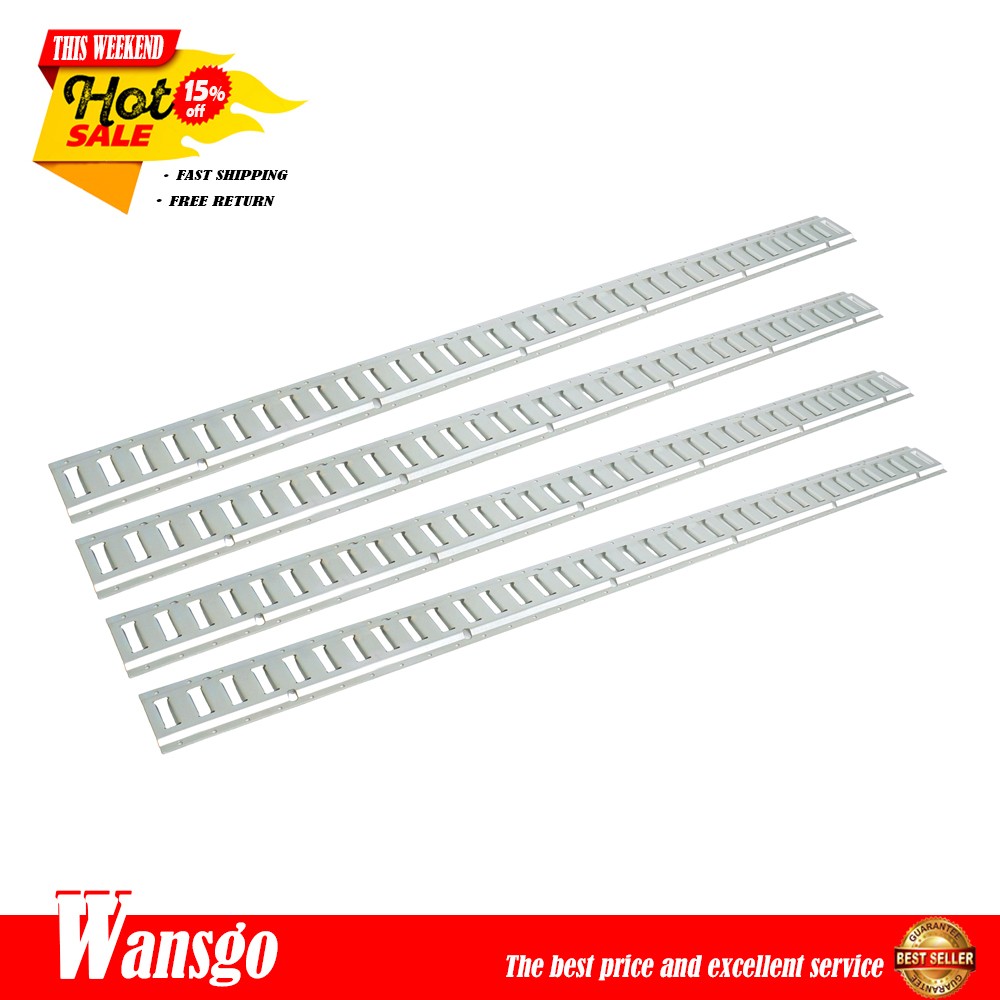 4 PCS 6' E Track Tie Down Rail Kit Carbon Steel For Vans Trailers Silver