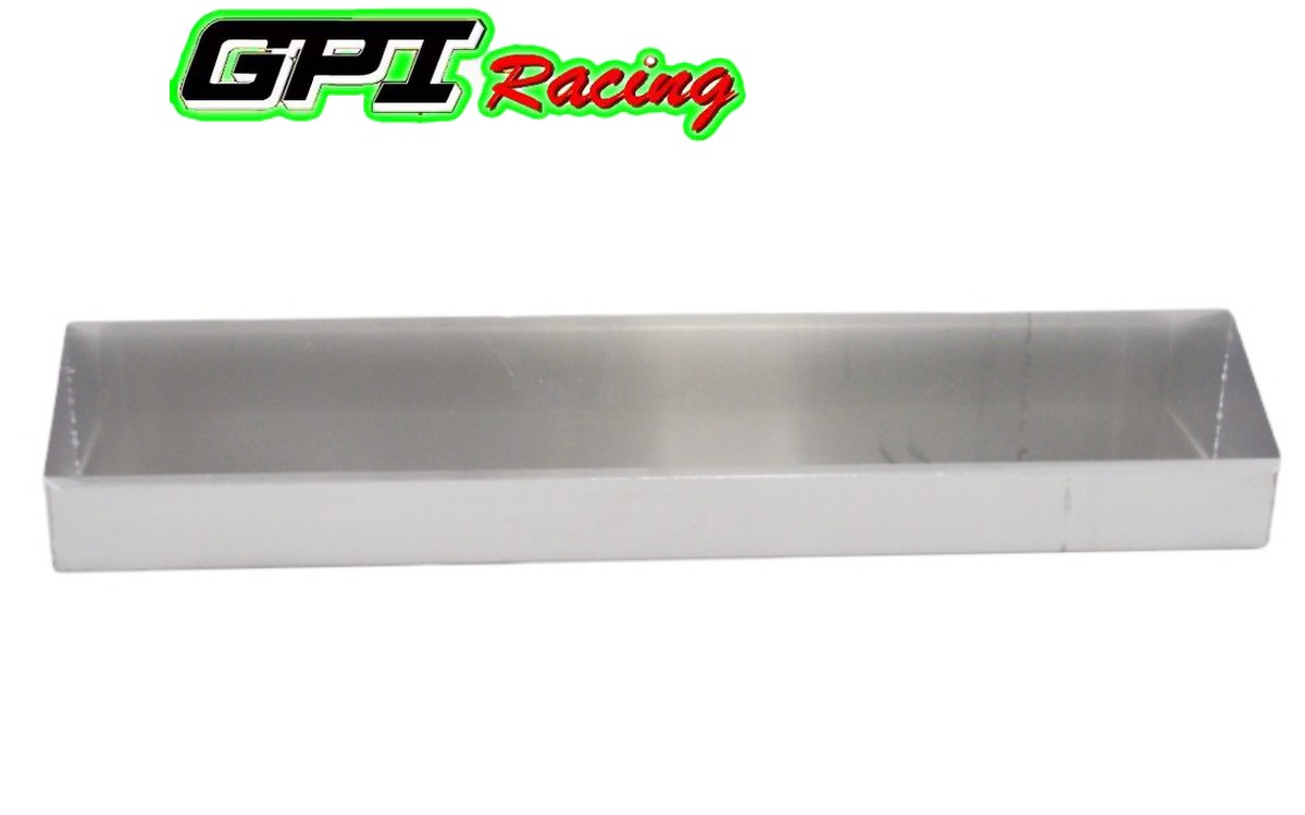 Wall-Mount Aluminum 12-Quart Liquid Storage Shelf for Race Trailer Garage Shop