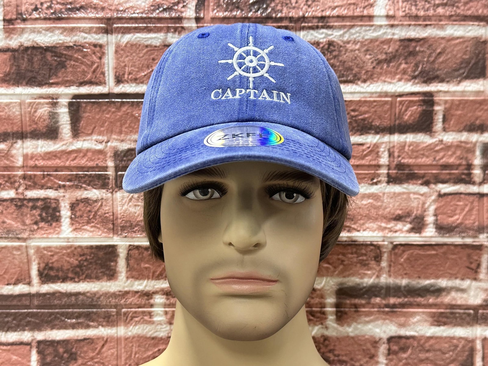 Captain First Mate Crew Hats Captain (Washed Royal Blue)
