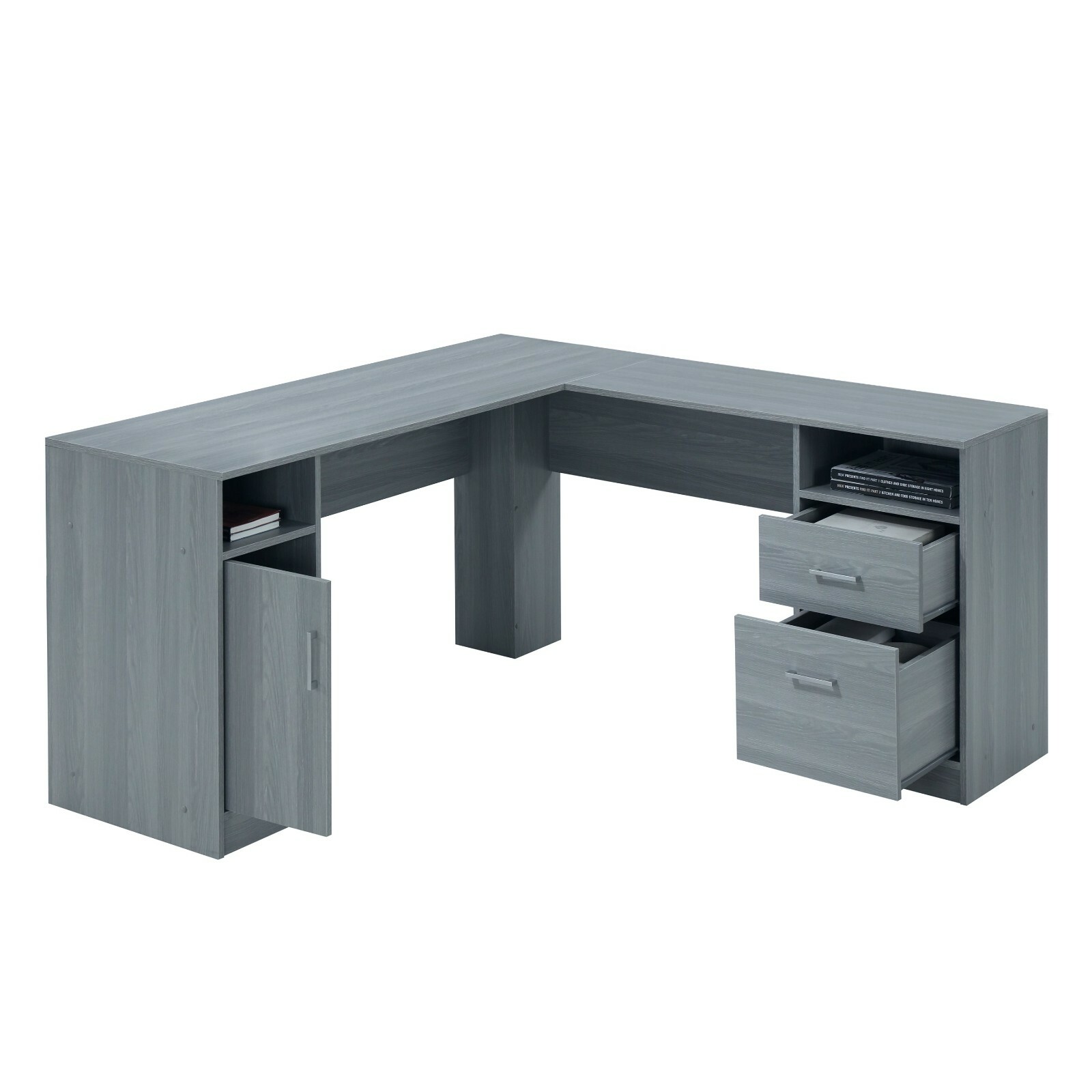 Techni Mobili Functional Computer Desk Computer Workstation w/ Multiple Storages