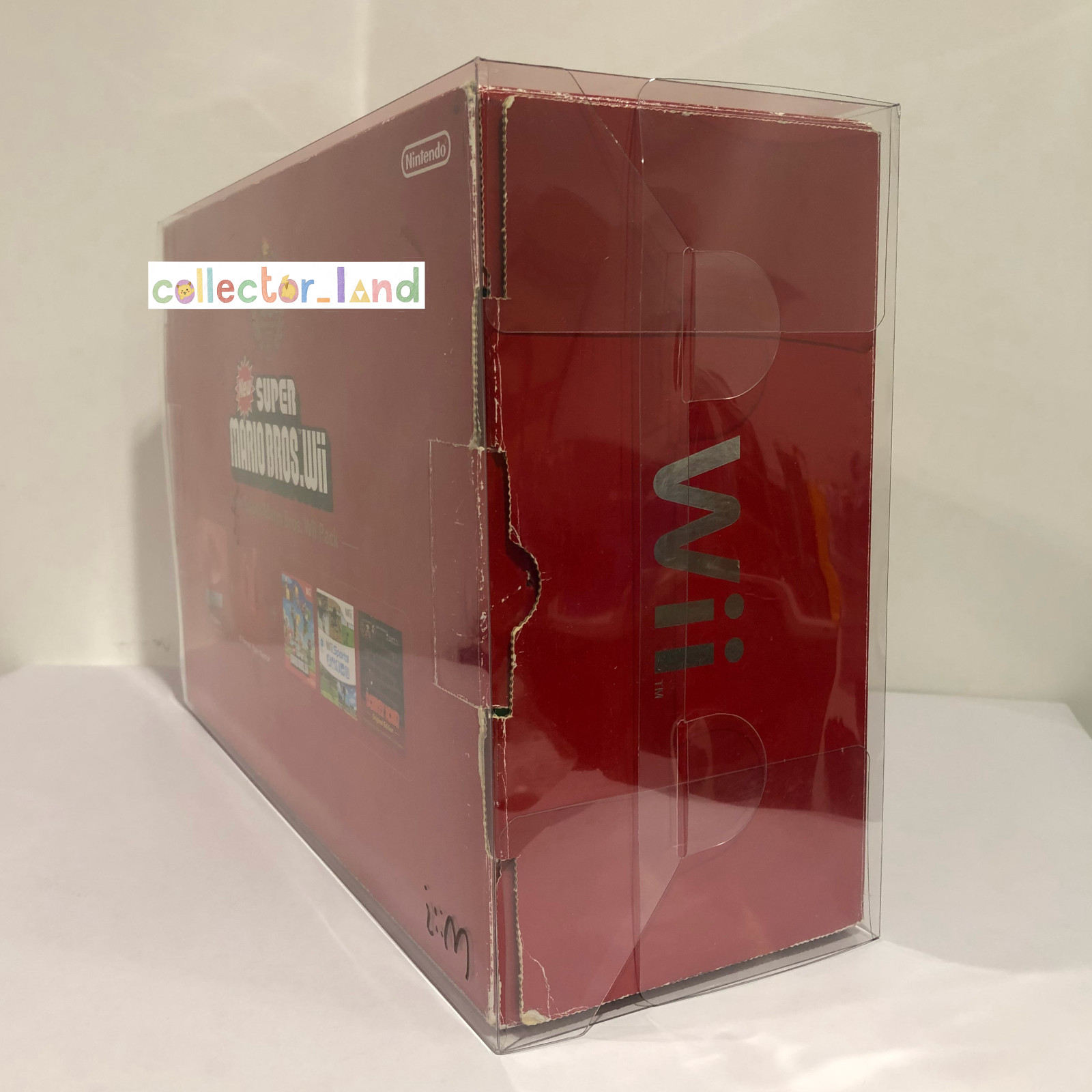 BOX PROTECTOR Nintendo Wii Mario 25 Edition Console STRONG PLASTIC DISPLAY CASE
