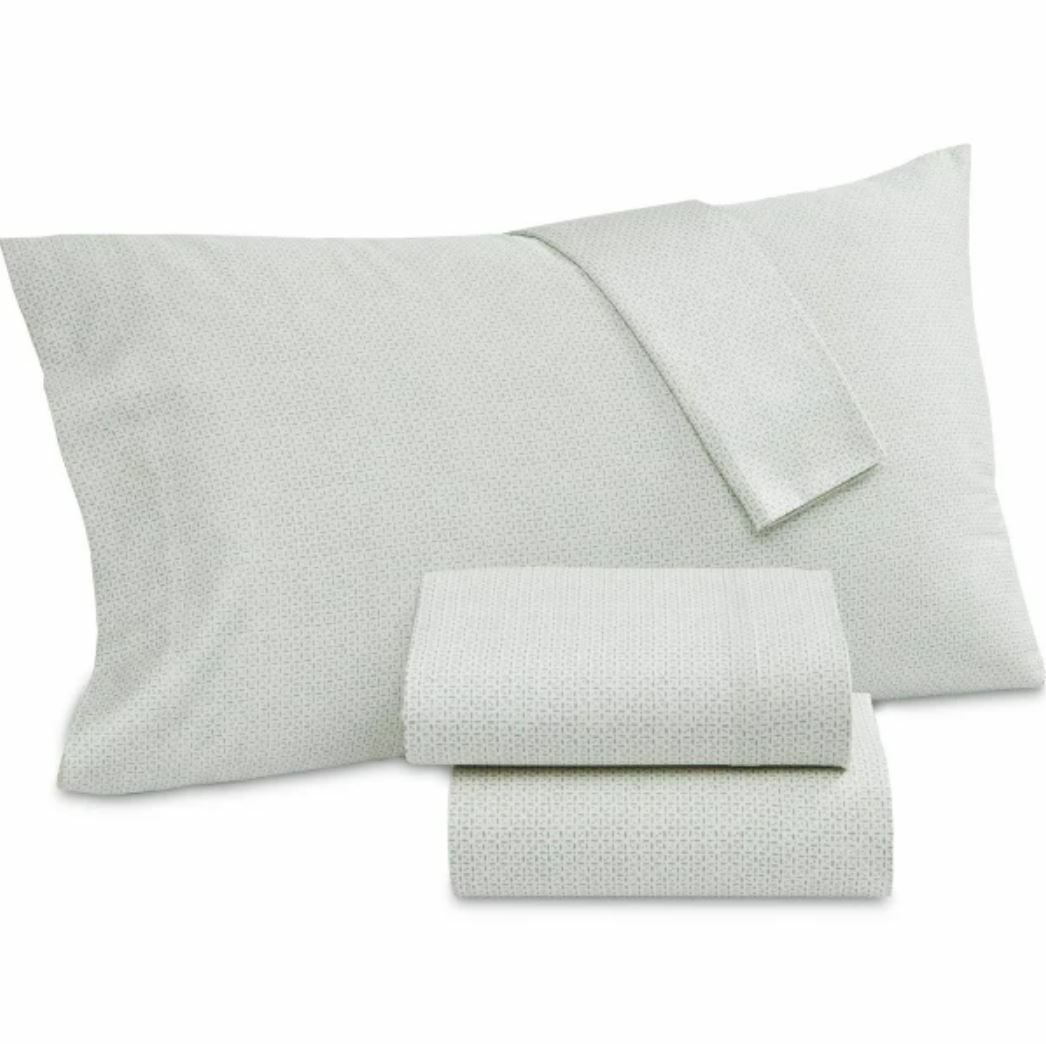 Lucky Brand Floral Batik Cotton 230-Thread Count Pillowcase PAIR  STANDARD Green