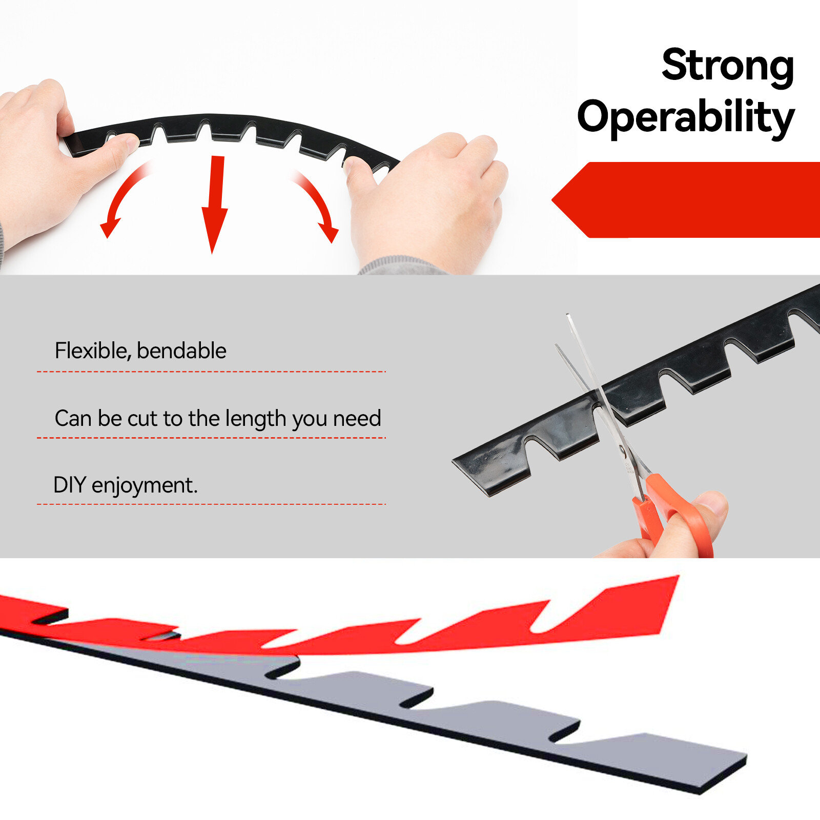 8 Universal Car Bumper Scrape Guard AntiScratch Kit Scrape Protector Skid Plate~