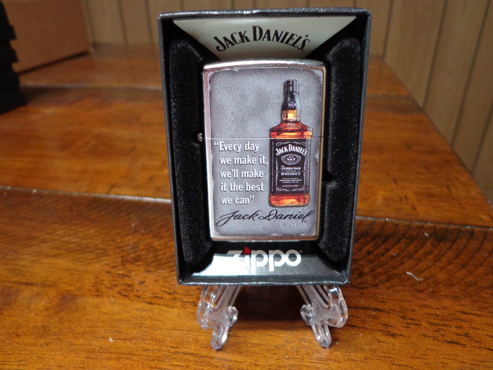 JACK DANIEL'S EVERY DAY WE'LL MAKE IT THE BEST WE CAN ZIPPO LIGHTER MINT IN BOX