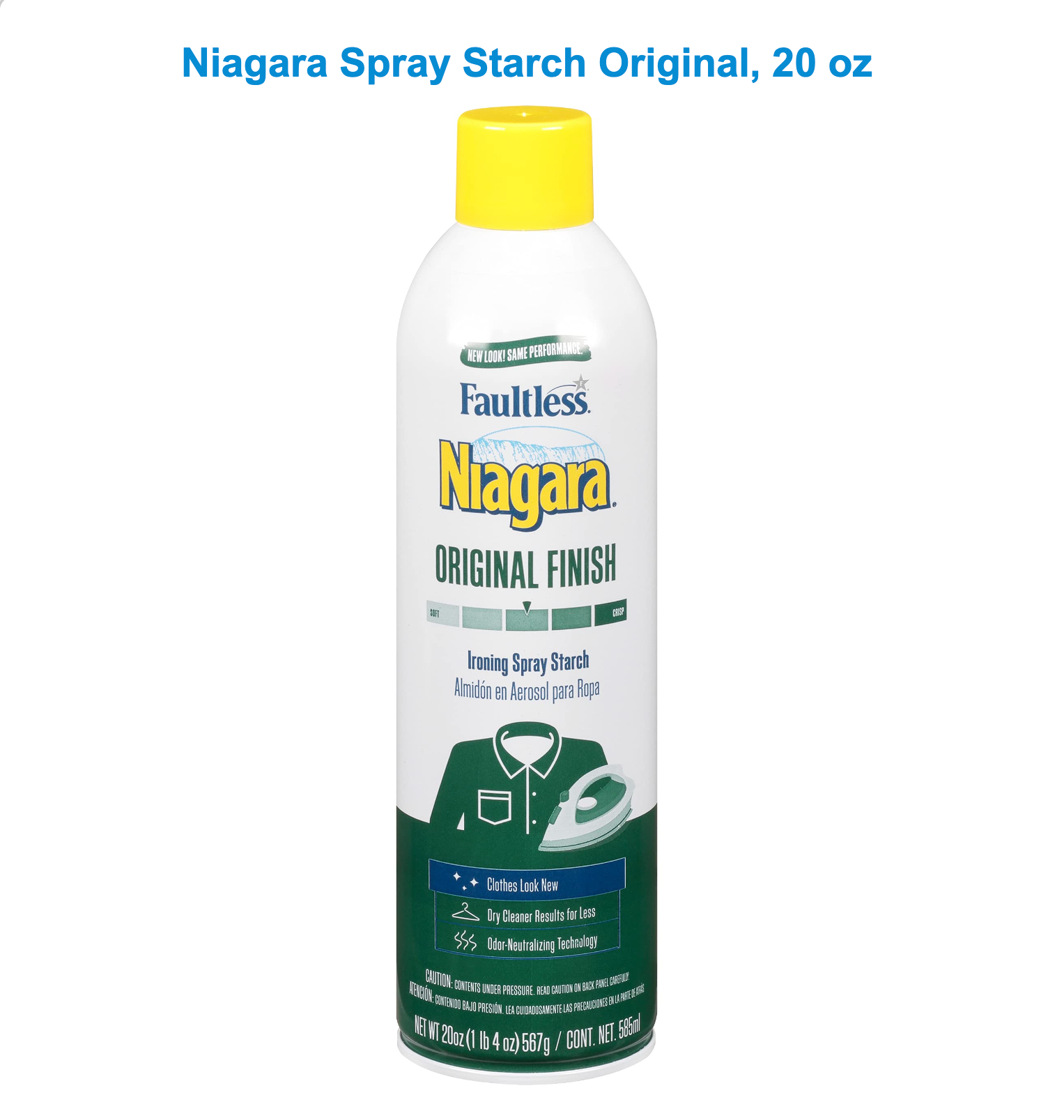 Niagara Ironing Spray Starch Original Finish 20 oz