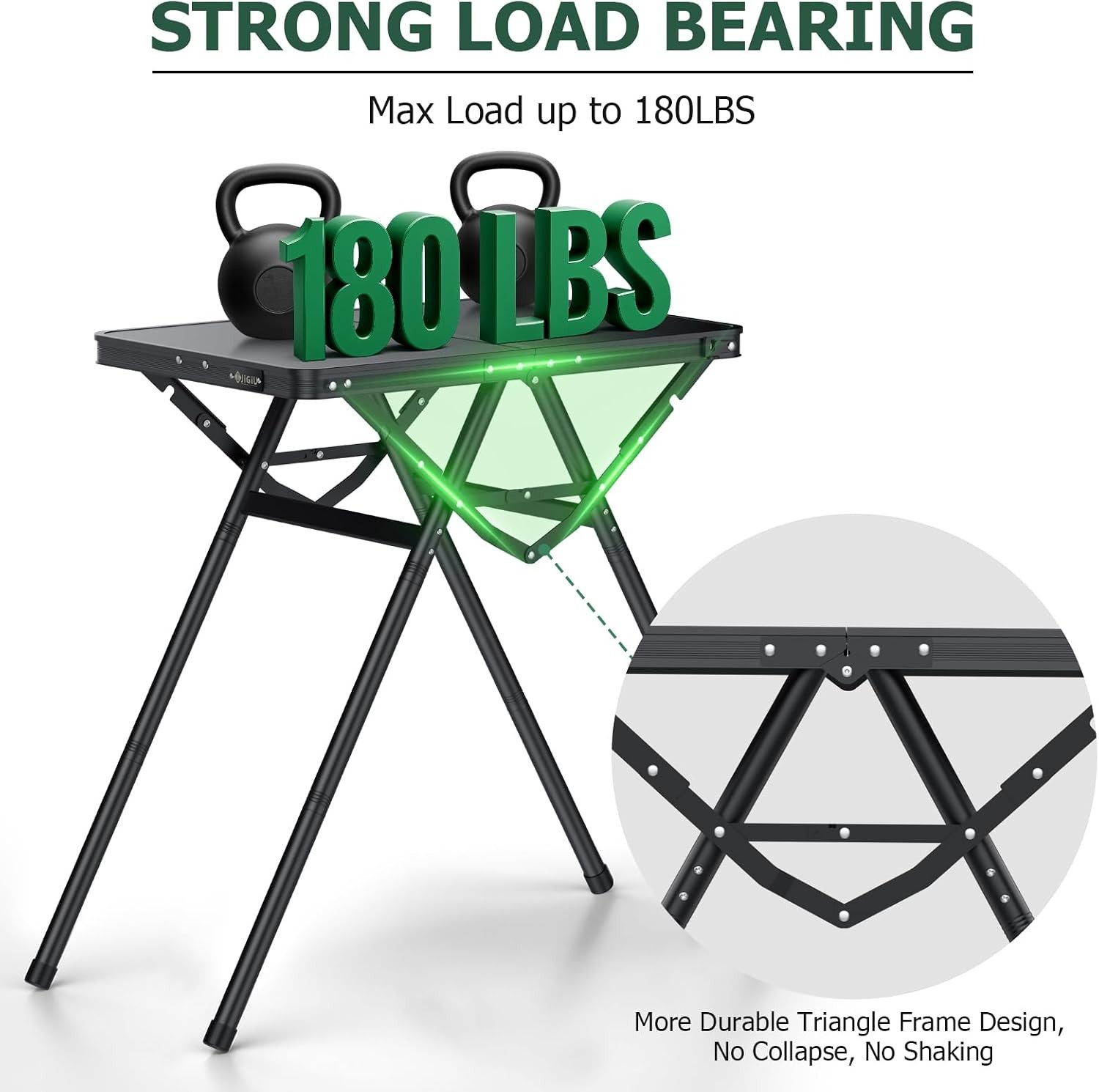 Folding Table W/ Metal Mesh Desktop Grill Table Camping Table W/ Carry Handle