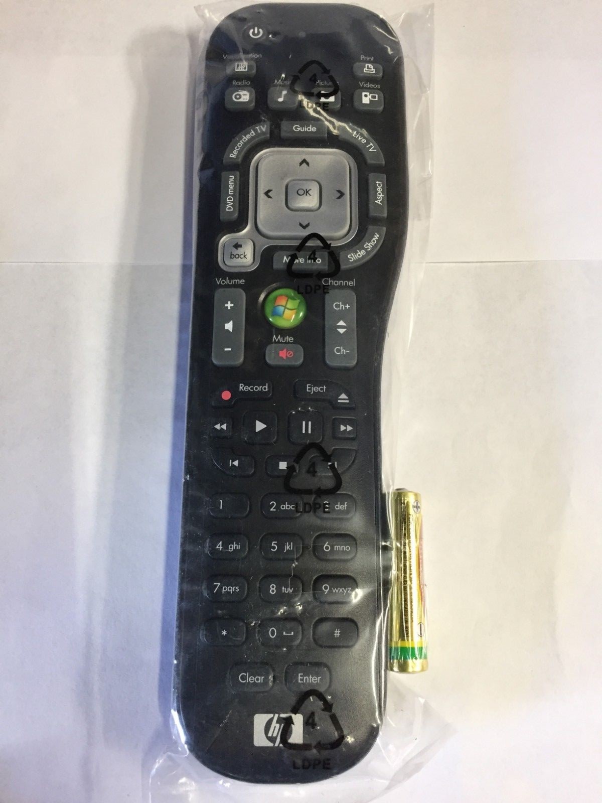 HP WINDOWS MEDIA CONTROL CENTER REMOTE CONTROL