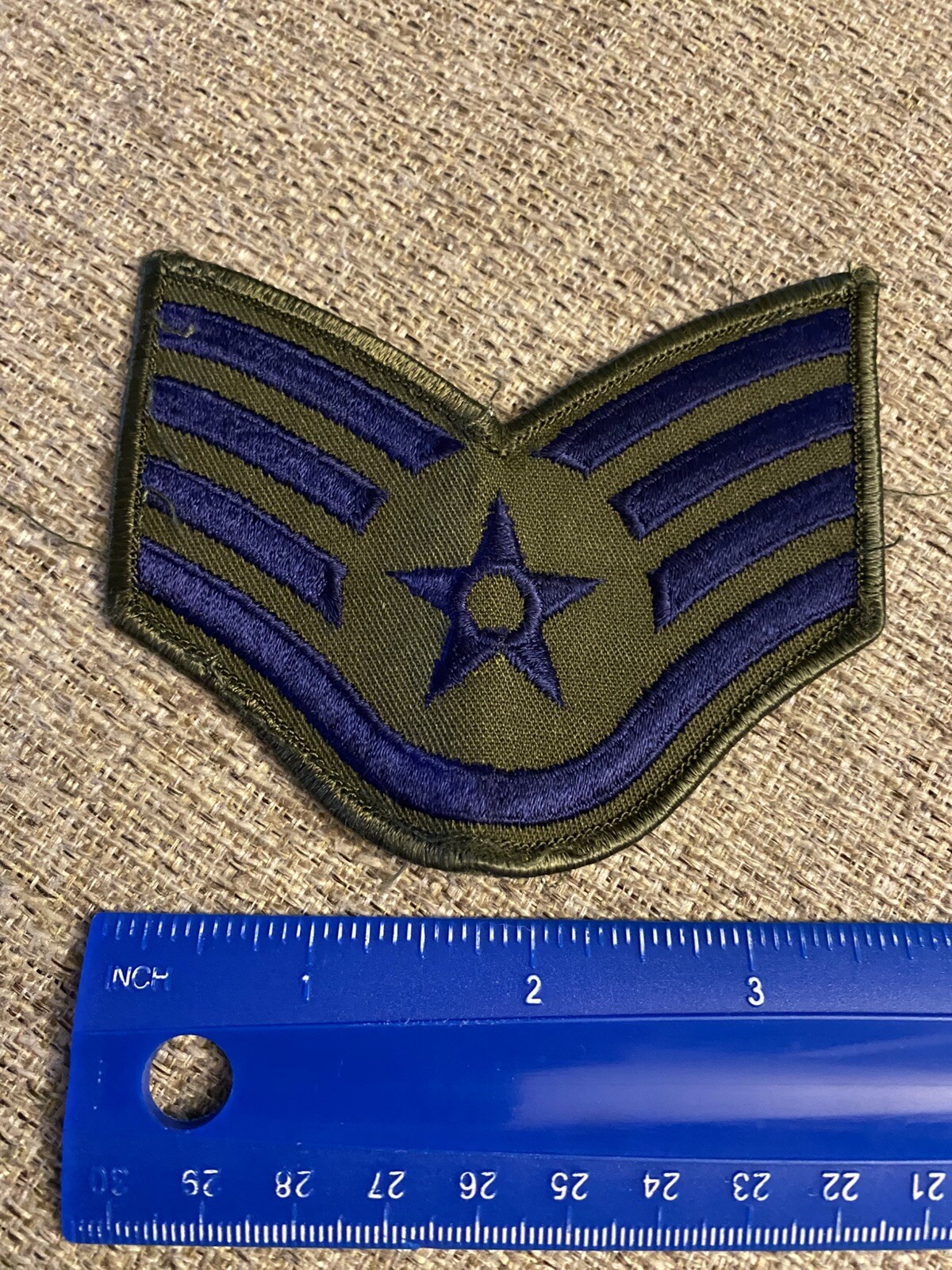 Pair Of US Air Force Staff Sergeant Enlisted Rank Patches USAF INV15252