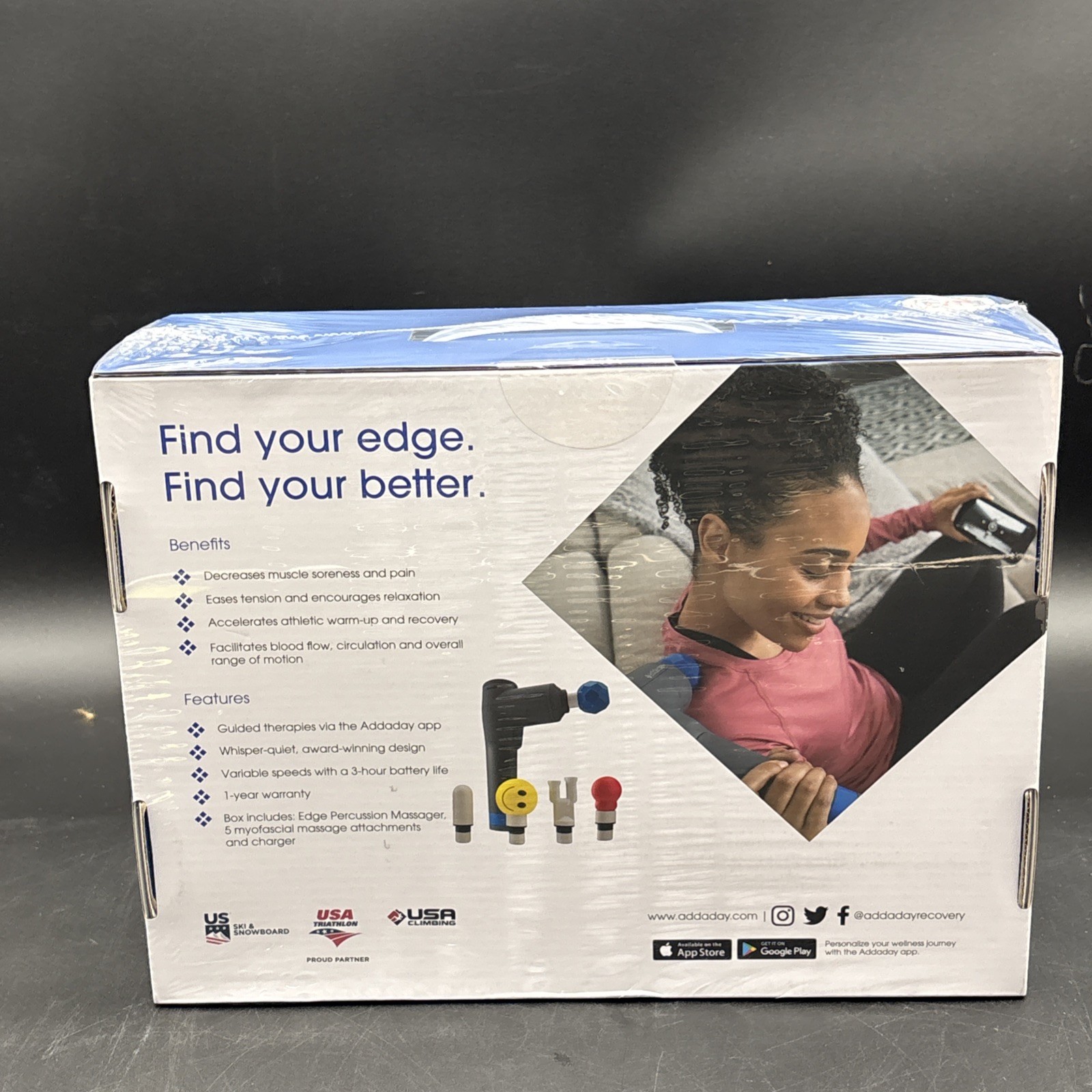 Addaday BioZoom Edge Bluetooth Percussion Massage Gun Massager