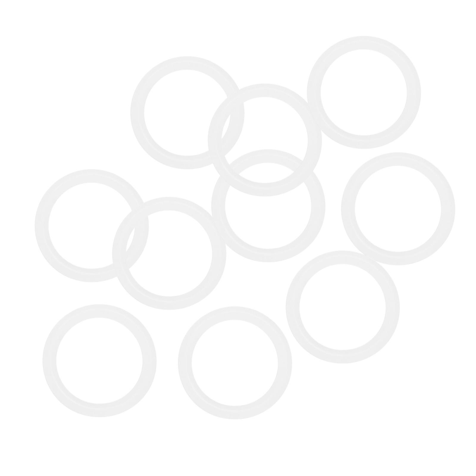 10 Pcs Silica Gel O-rings Sealing Rings 16mm x 2mm White Gasket Washer