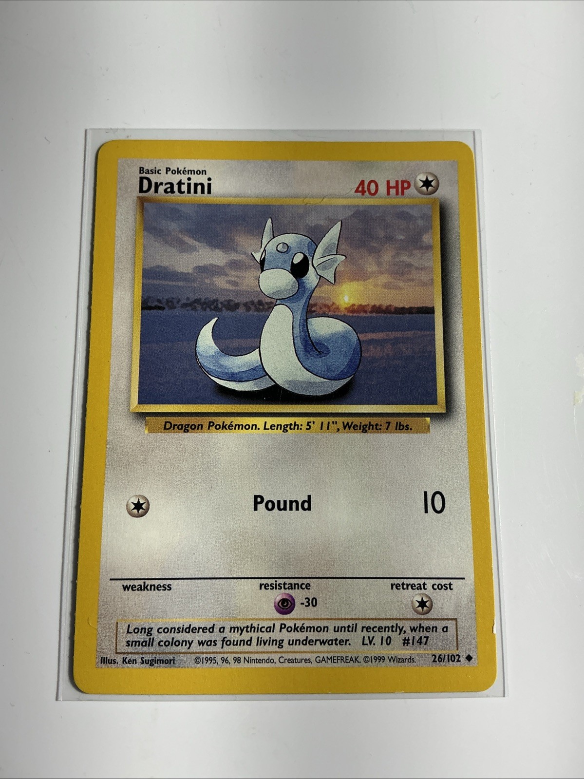 Dratini 026/102 Base Set Regular Pokémon Card TCG