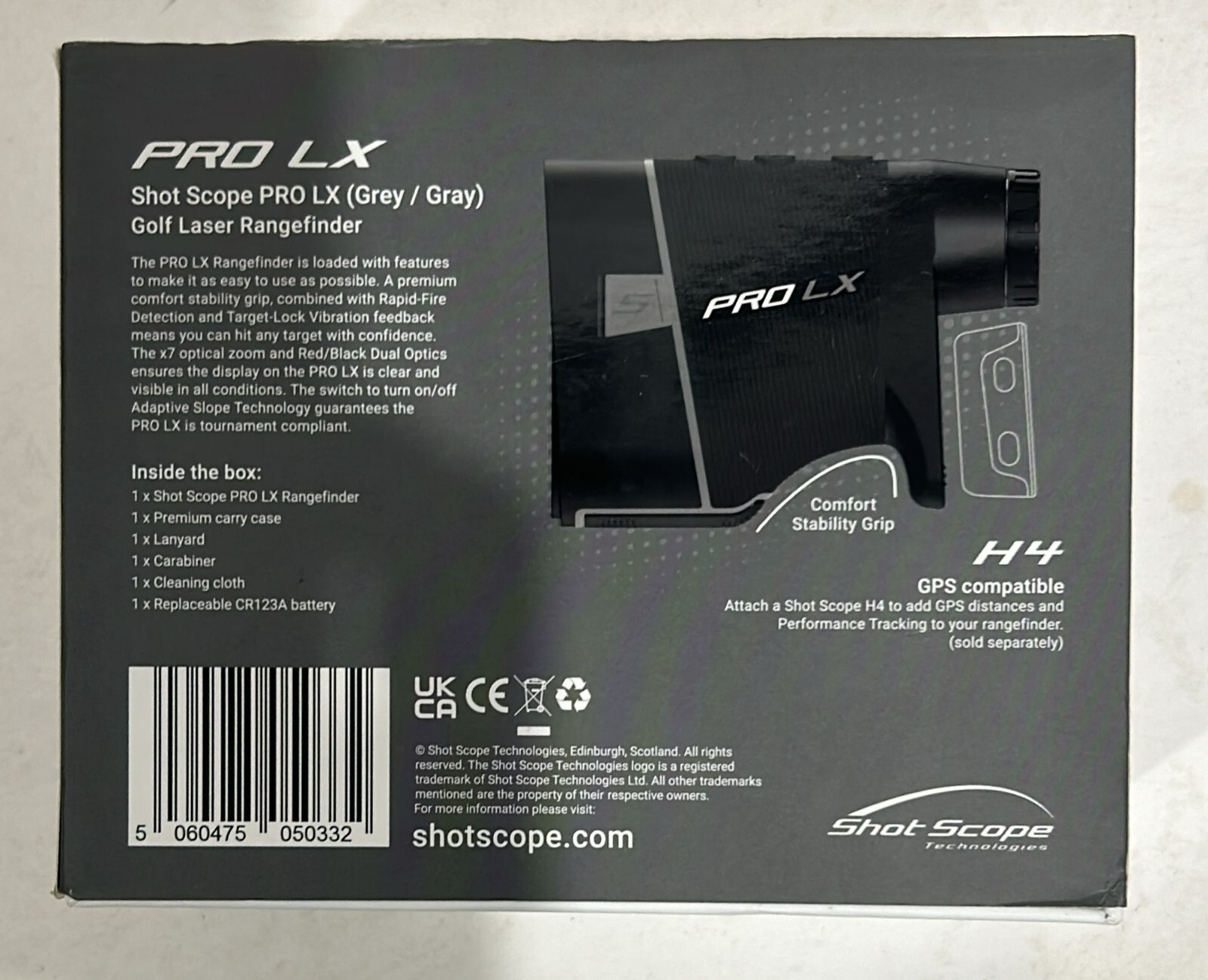 Shot Scope Golf Pro LX Laser Rangefinder, Open Box (A2)