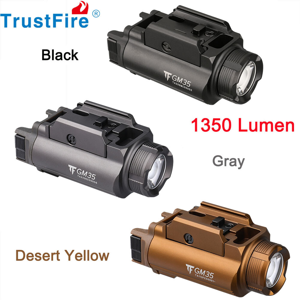 TrustFire GM35 Tactical Weapon Flashlight Glock Picatinny M&P LED Pistol Light