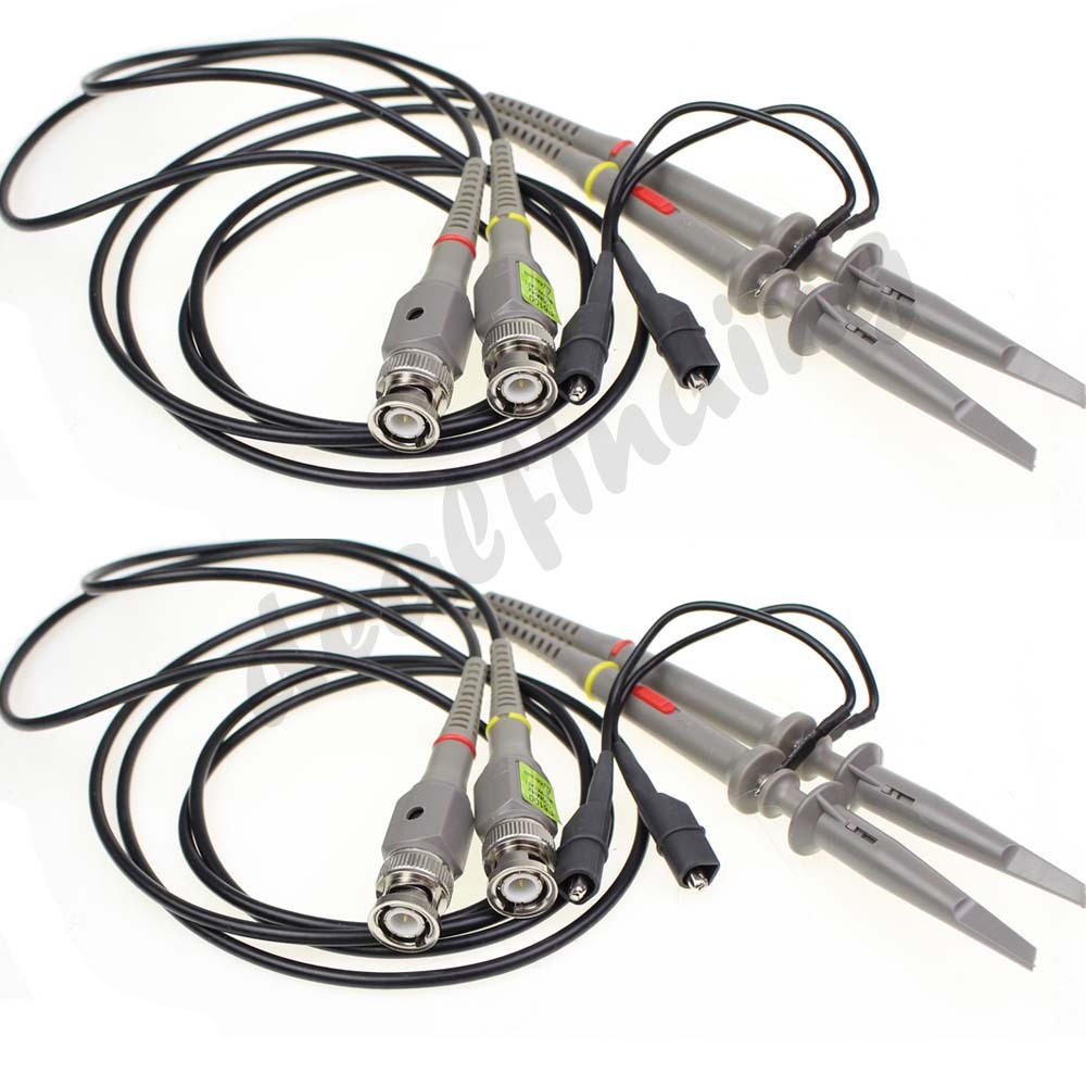 4 x 100MHz X10 Test Scope Probes BNC Clip Cable For Tektronix HP Oscilloscope US