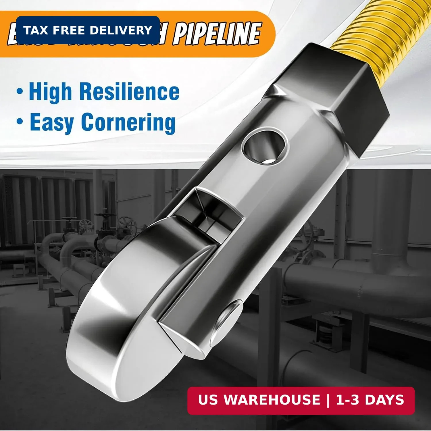 18ft Roller Fish Tape Cable Puller Kit with 2 Fish Tape Fastener,Electrical Wire