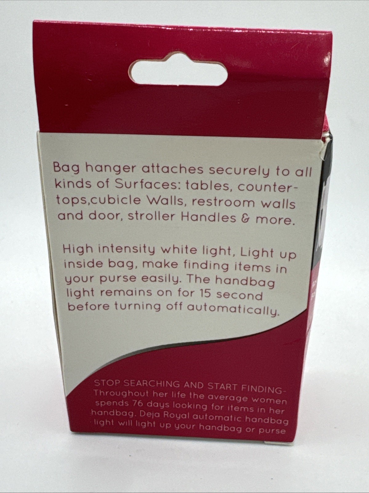 Deja Royal Purse Buddies - Round Purse Hanger & Sensor Light Set
