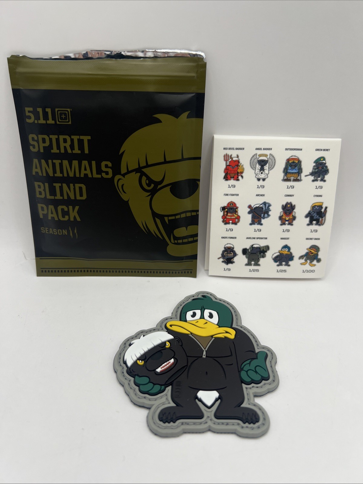 5.11 Tactical Spirit Animals Series 2 Mascot DuckPatch 1/25 Rare Mystery