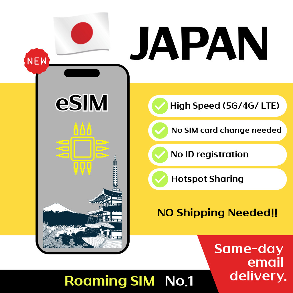 Japan Travel eSIM - 30 Days 20GB / 30GB