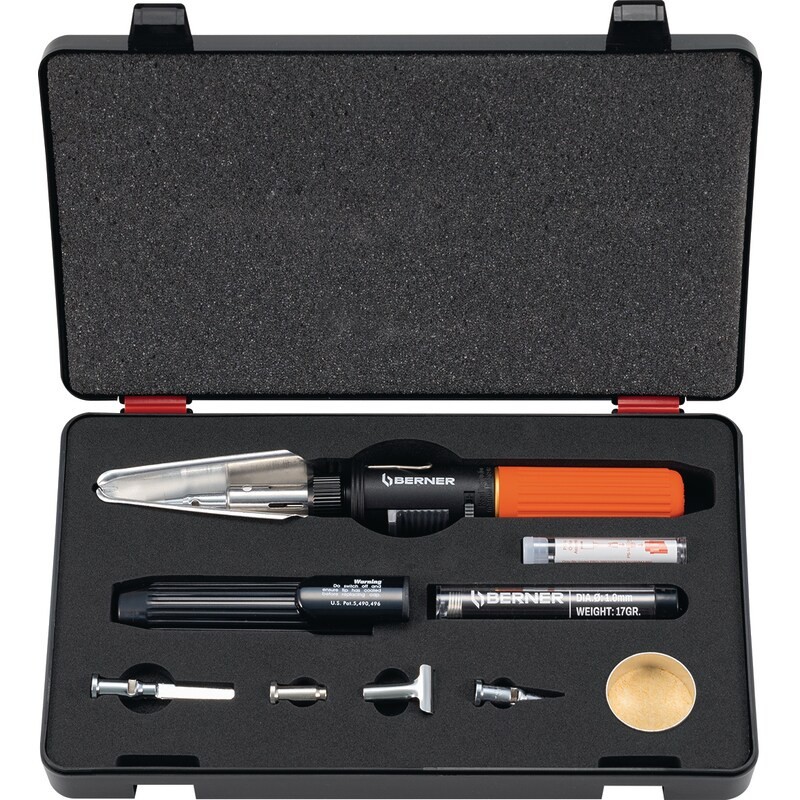 Gas Soldering Iron 1300 °C, Multifunctional New Berner Original 167059