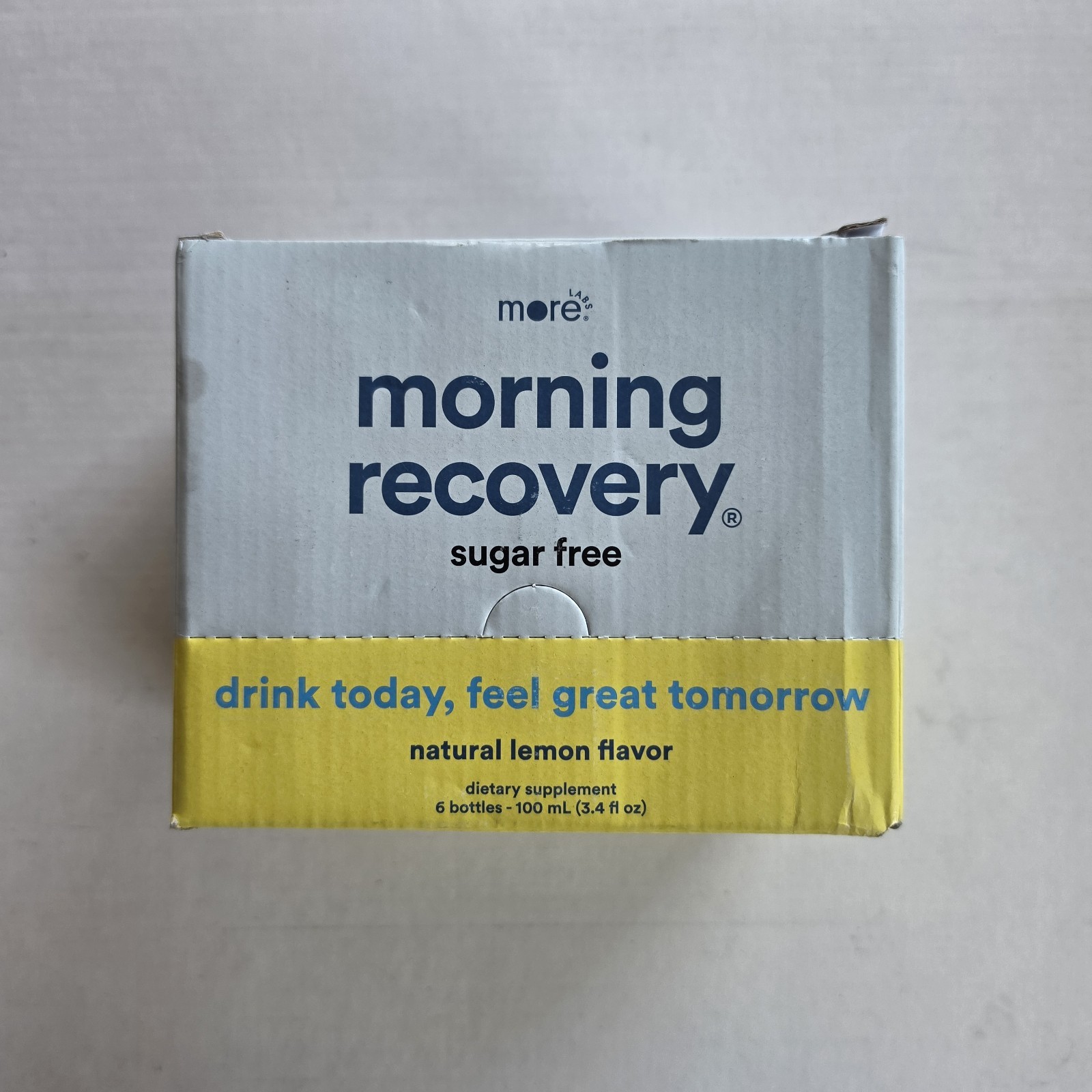 More Labs - Morning Recovery Drink - Supplement Lemon - Sugar Free - 6 Bottles