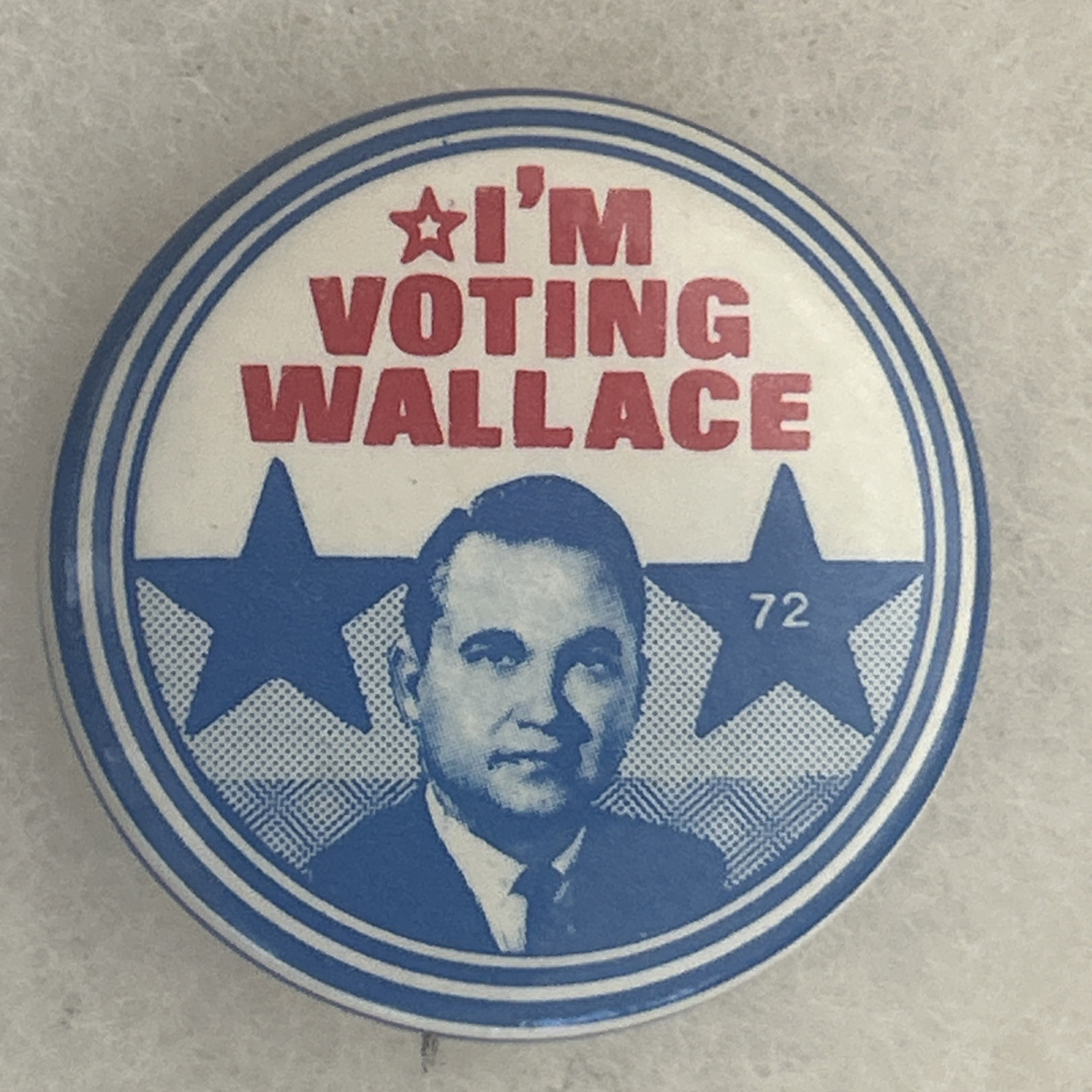 I’m Voting Wallace  1 1/4” pinback button pin