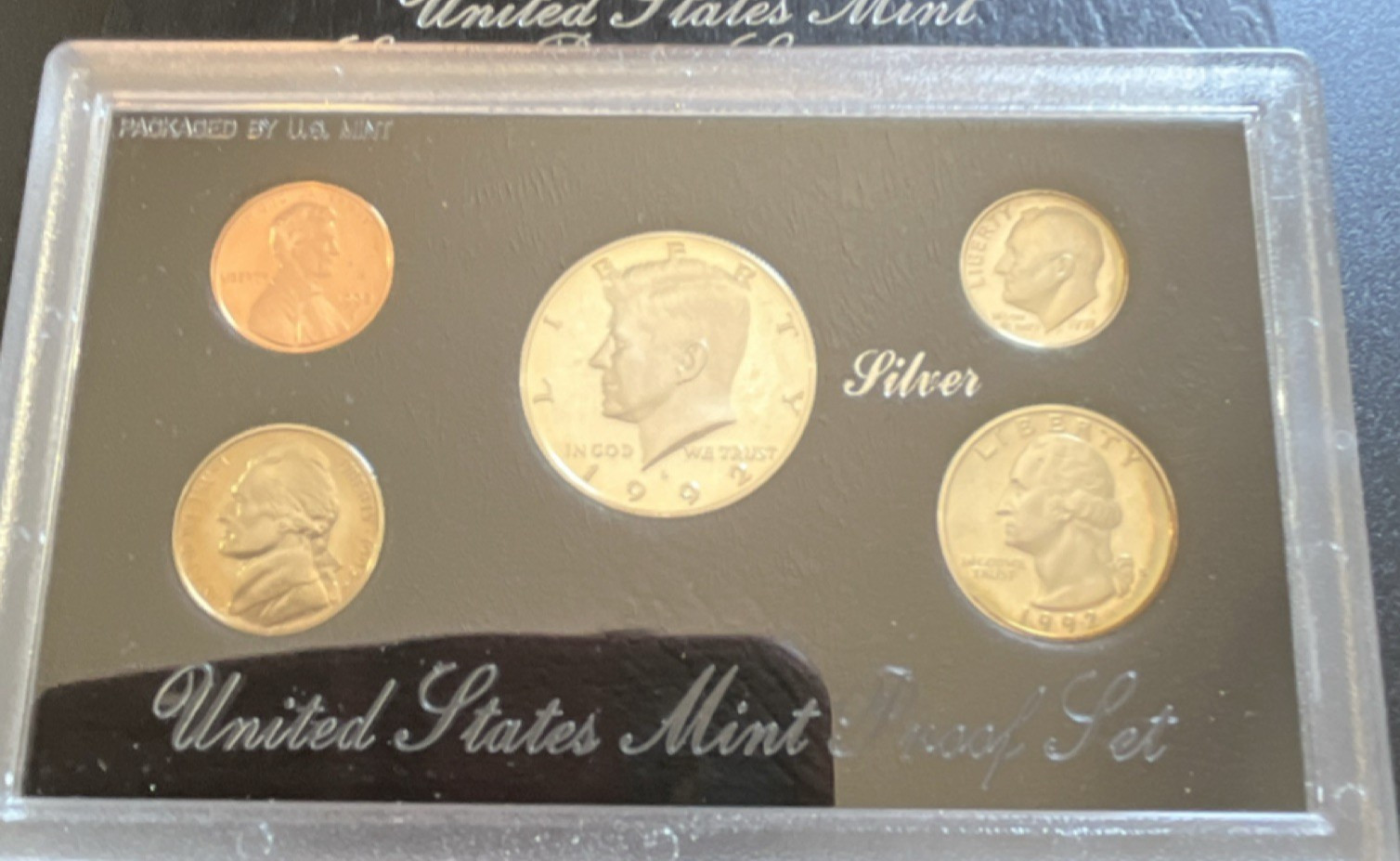 1992 Silver Proof set. Complete and original as issued by U.S. Mint.