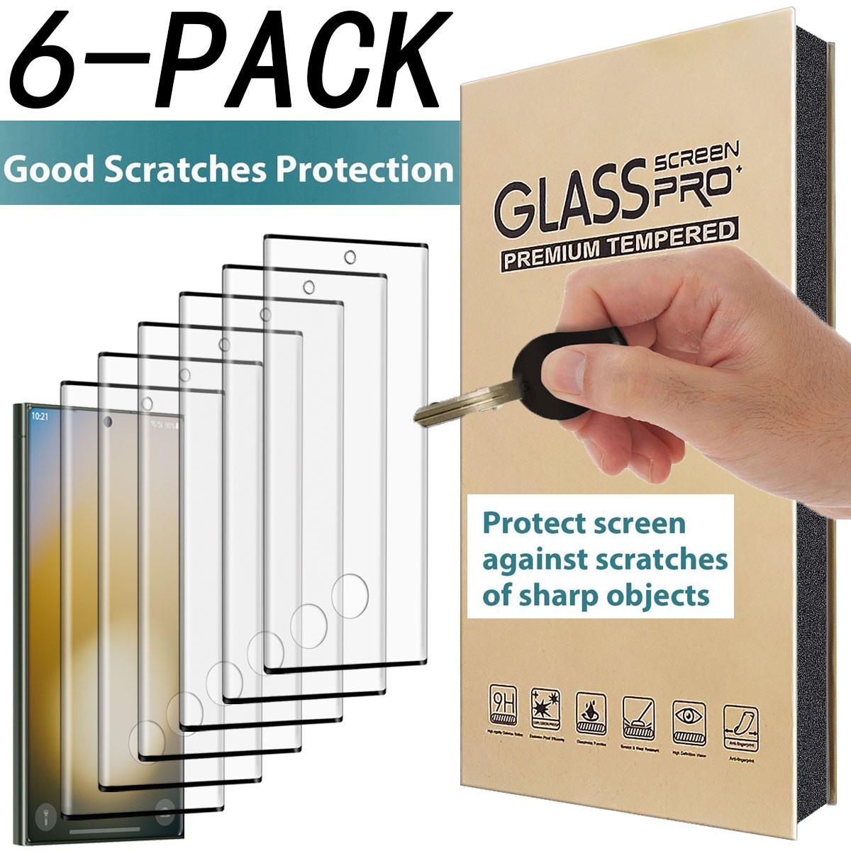Tempered Glass Screen Protector For Samsung Galaxy S26/S25/S24/S23/S22/S21 Ultra