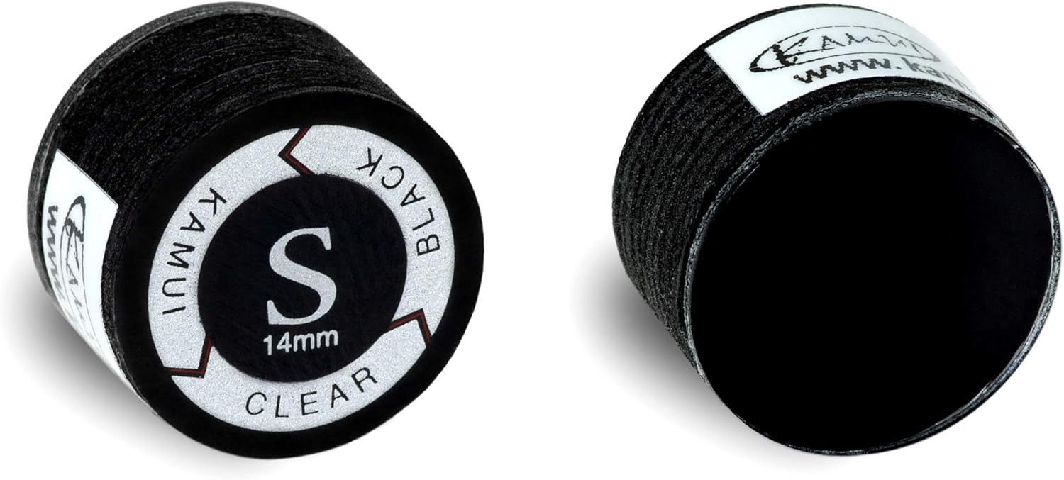 High Performance 14mm Black Laminated Cue Tip - Easy Installation & Playability